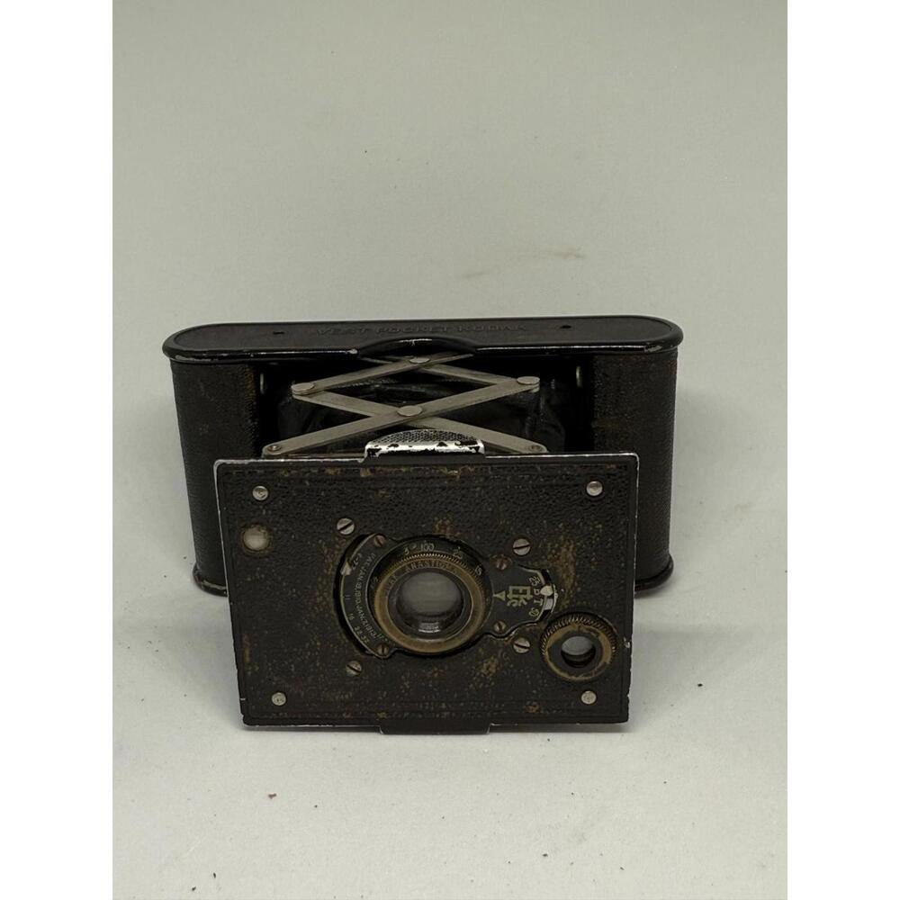 Antique Eastman Kodak Camera Autographic 25 BT 50 Vest Pocket Leather Case